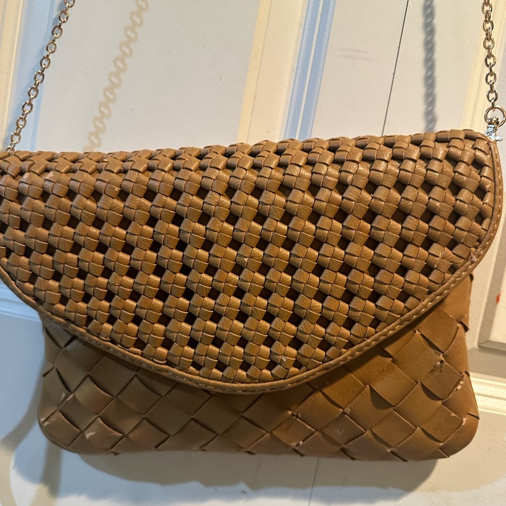 Elegant Urban Expressions Tan Woven Women's Bag